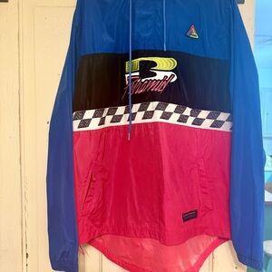Black Pyramid Blue Windbreaker Jacket
